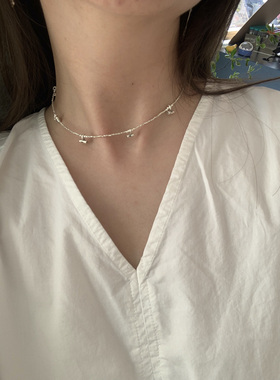 hssilver泰银纯银女进口项链