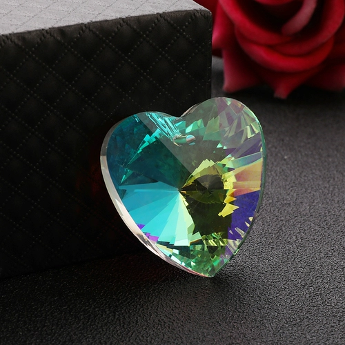 Стеклянная подвеска в виде сердечка в форме сердца, аксессуар на солнечной энергии, аксессуары, штора, бусины, DIY