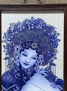 紧急处理一批民国时期景德镇瓷板画挂屏挂画古代老式墙壁装饰品