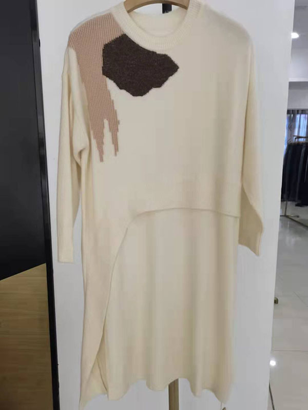 dins冬新款女士连衣裙中长款圆领毛衣专柜正品D1AW19LYQ3161