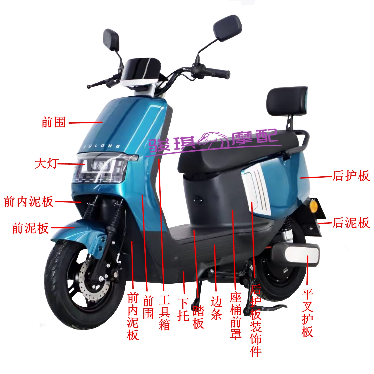 新隆腾达发N3电动车外壳N1车壳塑件金箭乐行赛鸽前围大灯前泥板