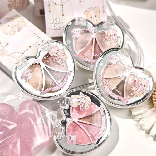 韩女奥秘！jillleen四色卧蚕盘粉 下至眼线综合眼影JILL LEEN