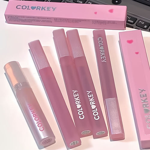 colorkey珂拉琪水雾唇露猫爪七夕显白唇釉p307奶茶色r300低饱和女