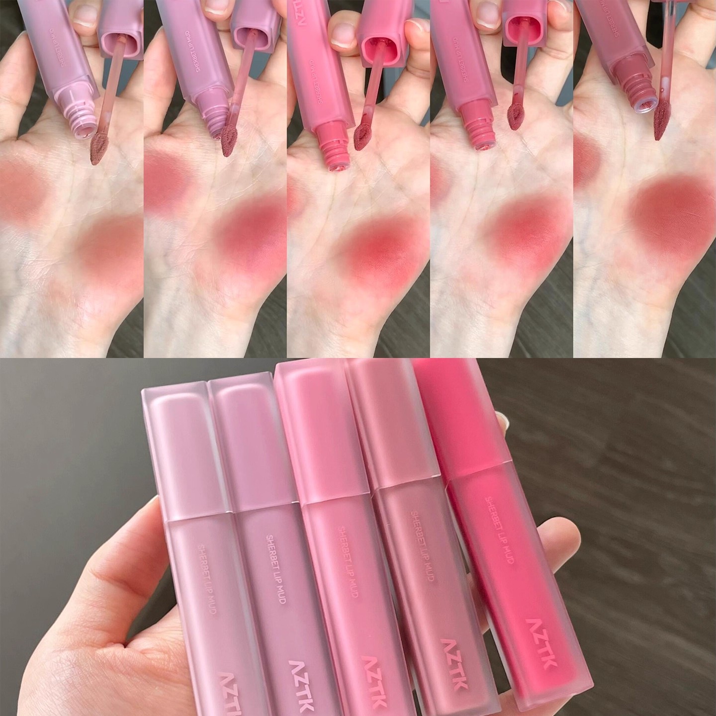 AZTK雪芭唇泥口红裸色唇釉雾面丝绒哑光唇膏学生适合素颜2025热卖