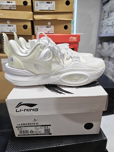 LiNing李宁 全城10 夏季版 低帮 赞助版 篮球鞋 白灰色 abas019