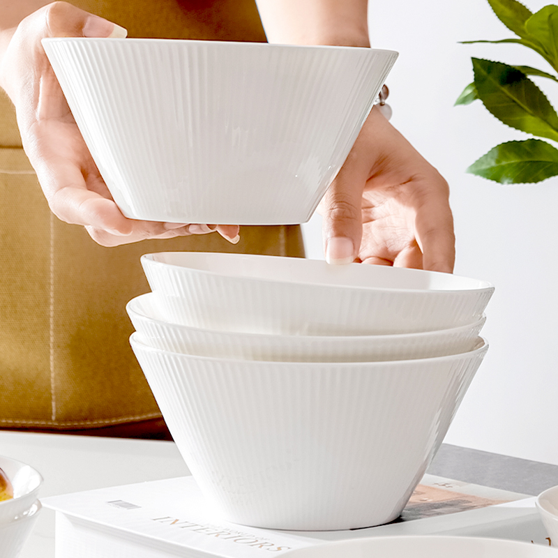 纯白碗御陶世家骨瓷可微波