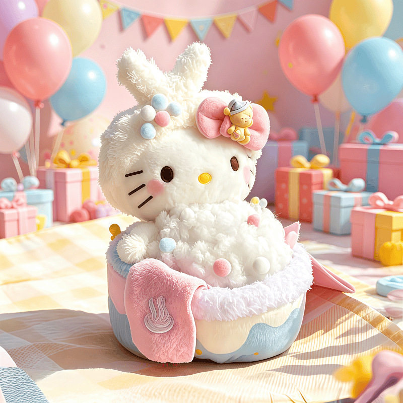 正版HelloKitty挂件泡泡浴kt猫挂件包包挂件装饰摆件生日礼物