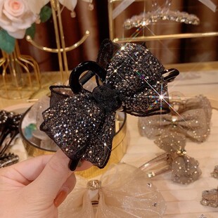 抓夹女2024新款 高端AB面蝴蝶结发夹后脑勺夹子头饰精致鲨鱼夹发卡