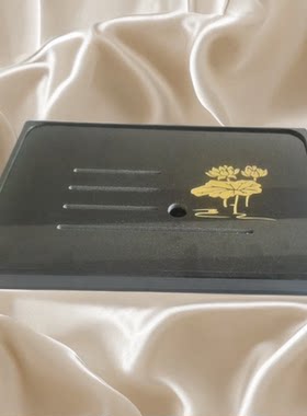 山西黑整块花岗岩茶盘家用茶具托盘沥排时尚现代干泡台小茶水台