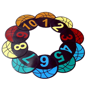 麦卡篮球脚步训练垫标志盘平面标志碟数字碟足蓝球防滑训练标志碟