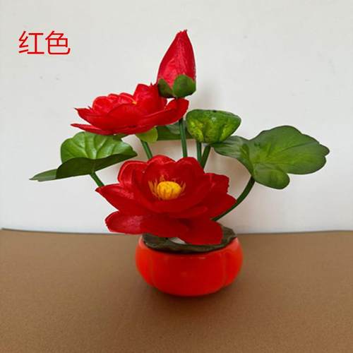 假花供佛多色可选鱼缸睡莲