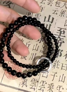 小众原创设计太极八卦手链女新中式国风黑色串珠水墨男生手串