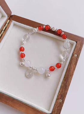 福牌铃铛手串ins新中式小众设计百搭温柔气质潮手链闺蜜女友