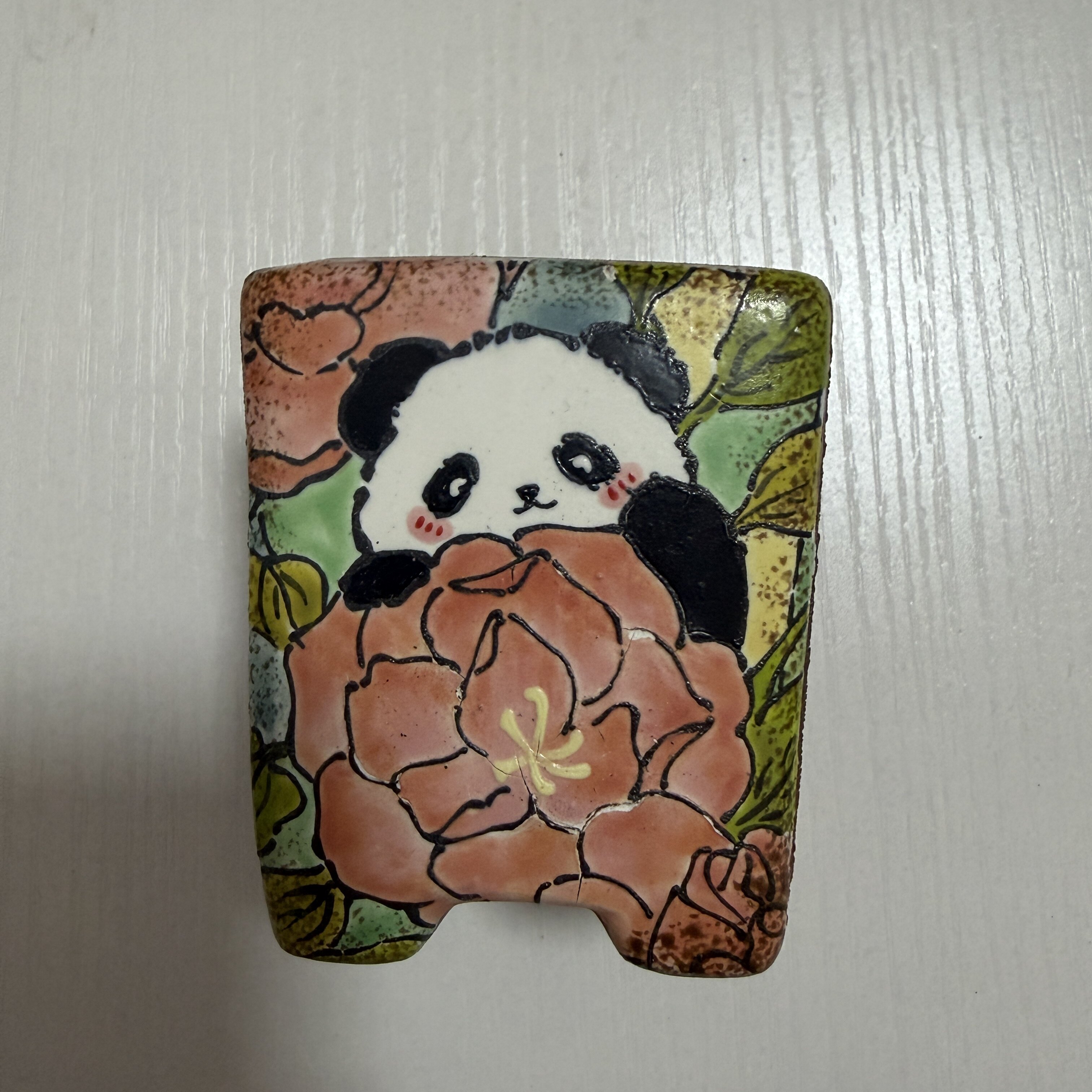 手绘多肉花盆釉烧陶瓷精工卡通网红可爱精美花盆
