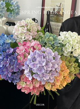 3D打印仿真绣球 春色两叶54片绣球花仿真花假花插花家居装饰摆件