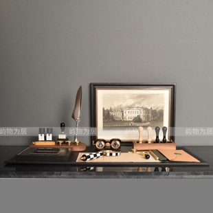 屿物为居 样板间架空层大长桌书房印章火漆主题陈设道具饰品摆件