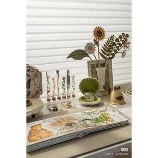 屿物为居 现代童趣高质感家居样板间儿童房花艺植物森系桌面层架