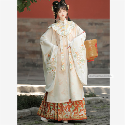 女立领长衫云肩马面裙汉服套装