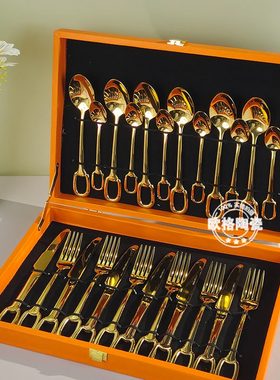 不锈钢牛排刀叉勺子套装
