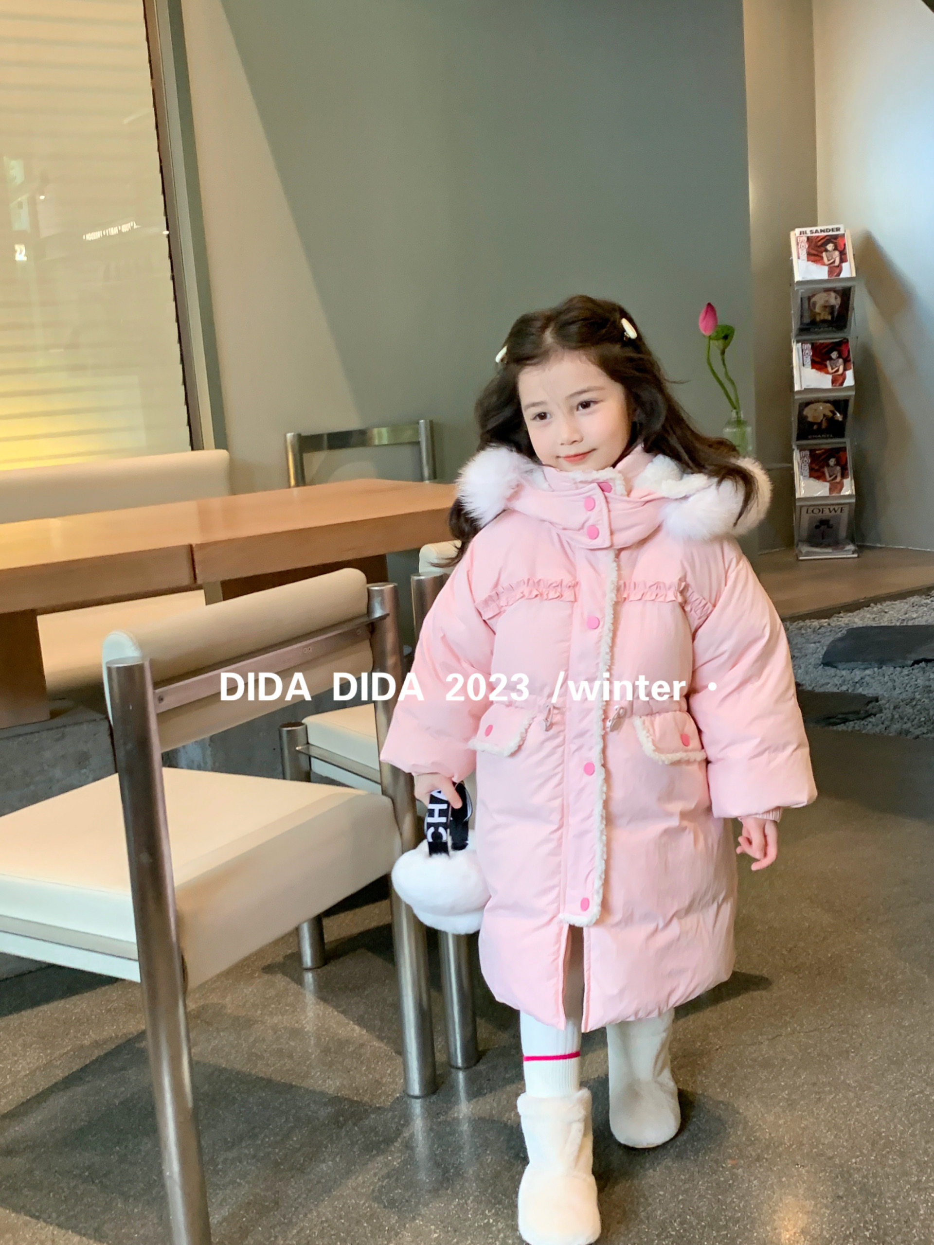 韩版儿童外套24冬季新款女童洋气纯色连帽加厚粉色中长款羽绒服,童装/婴儿装/亲子装,羽绒服,淘宝优惠券,粉丝福利购,淘宝优惠卷