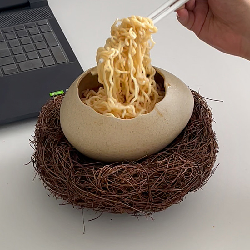 鸟巢蛋壳泡面碗稀奇古怪的蒸蛋碗学生宿舍一人食餐具小众闺蜜送礼,餐饮具,果盆/果盘/果篮,淘宝优惠券,粉丝福利购,淘宝优惠卷