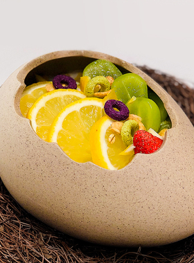 创意鸟巢鸡蛋壳碗个性破鸵鸟蛋碗餐厅蒸蛋餐具生日泡面碗logo定制