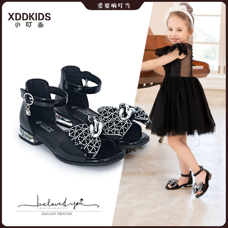 小叮当童鞋女童凉鞋公主鞋夏季防滑软底小女孩宝宝时尚儿童舞蹈鞋