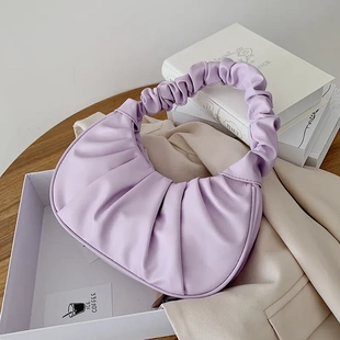 包包女2021新款 腋下包褶皱云朵包法棍包单肩斜挎包休闲质感手提包