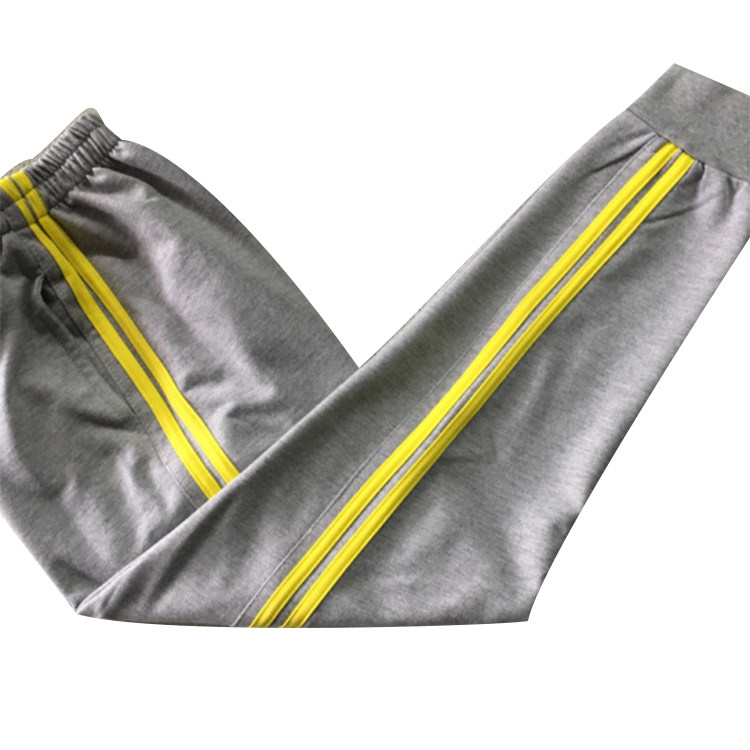 新款定制浅灰全棉春夏季双黄杠束