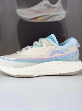 李宁休闲鞋秋冬季SOFT 女子减震耐磨保暖舒适经典运动鞋AGLT122