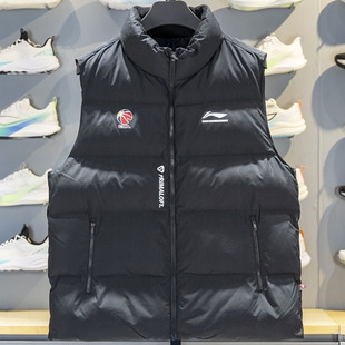 立领保暖棉背心AMMV005 CBA专业篮球款 李宁棉马甲男子2025冬季 新款