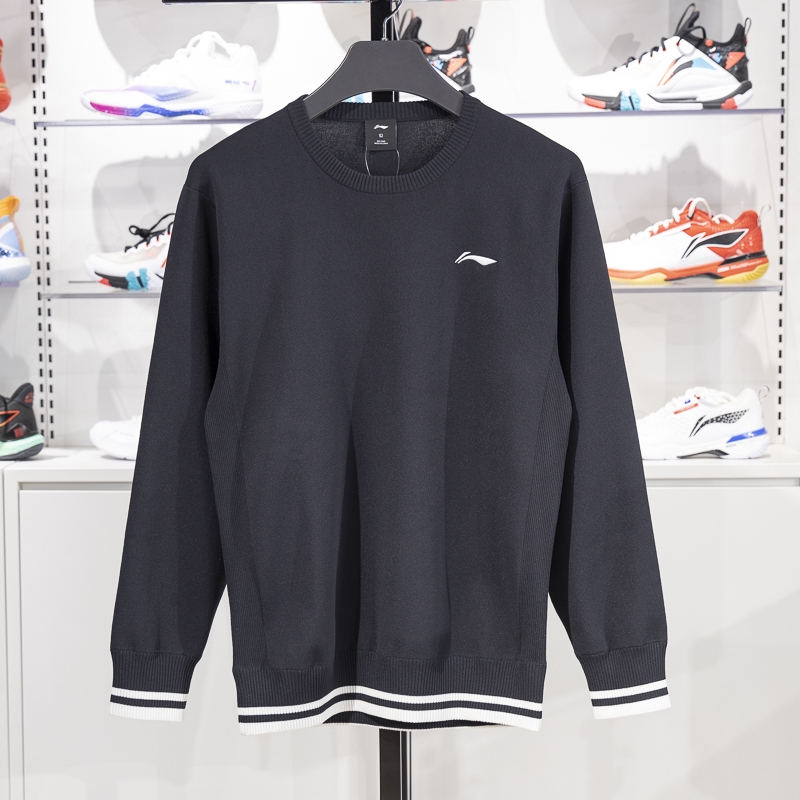 李宁套头无帽编织衫保暖