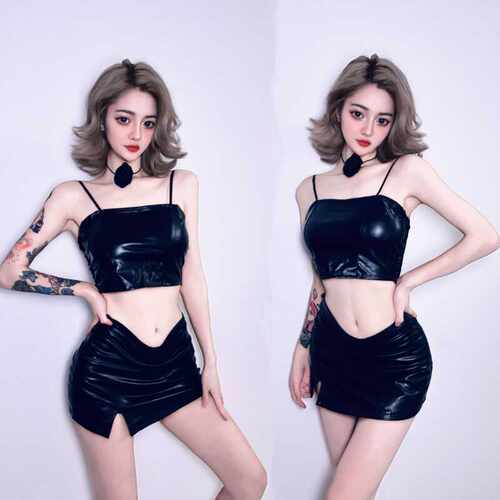 JAZZ新款吊带套装爵士舞蹈演出服