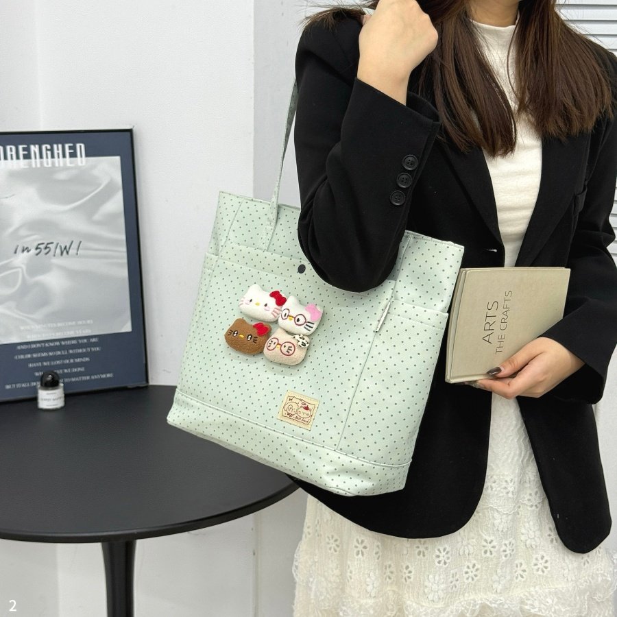 沐里沐气格子卡通单肩包日系可爱kitty托特包新款原创网红手提包,箱包皮具/热销女包/男包,时尚帆布包,淘宝优惠券,粉丝福利购,淘宝优惠卷