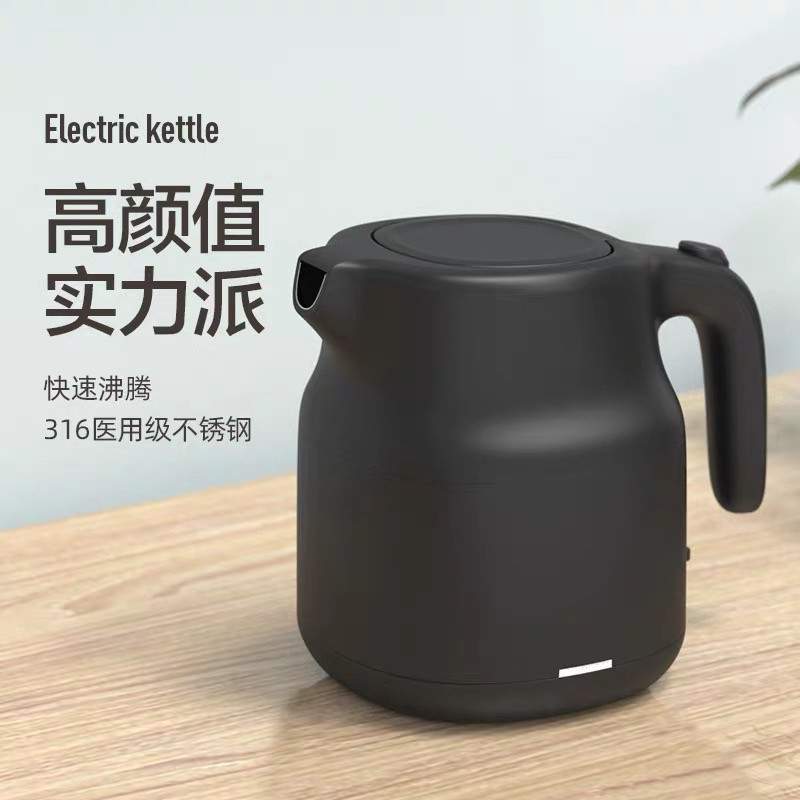 BW366泊为医用316不锈钢内胆烧水壶旅行酒店宾馆民宿防干烧水壶
