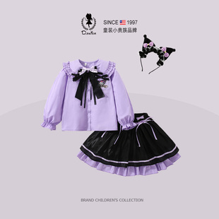 女童jk制服裙子春装库洛米套装小学生衣服儿童百褶裙中大童娃娃领