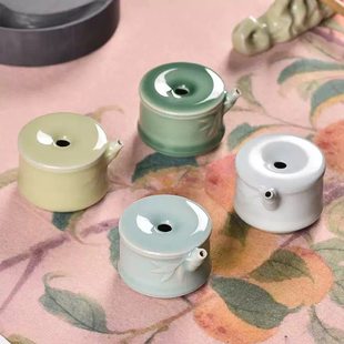 陶瓷砚滴节节高水滴磨墨条研墨汁汝窑书法书画国画专用滴水器练字