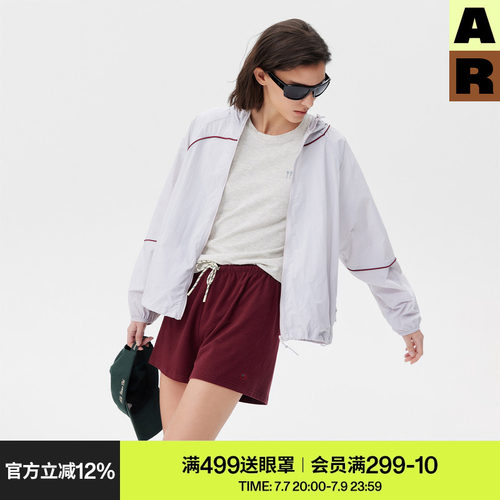 AR跃动线条防晒衣夏网球运动轻量防晒衣户外夹克外套UPF50+女