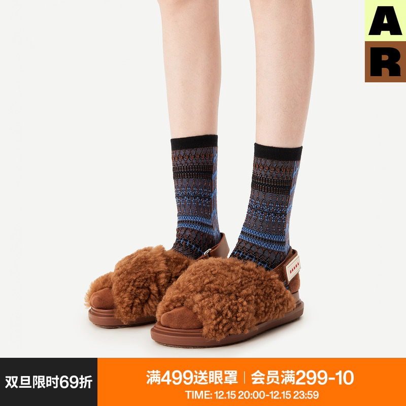 【DouDou推荐】AR袜子女秋冬款民族风复古中筒袜显瘦堆堆袜春秋季