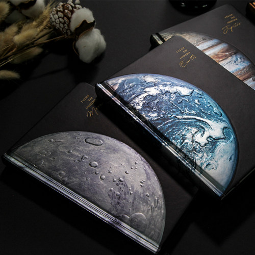 创意星球网红手账本潮彩页插画