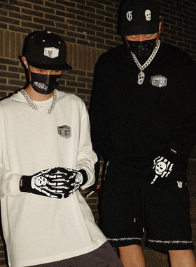 GTB/ Ghettobro双片经典BOX基础打底长袖T宽松百搭情侣款重磅纯棉