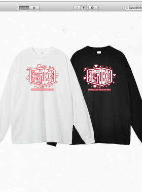 GTB/Ghettobro爱心经典印花长T美式男女宽松运动情侣装长袖短袖