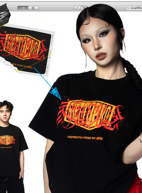 GTB/Ghettobro家庭观念联名经典260克重磅小领口拉浆印花夏季短袖