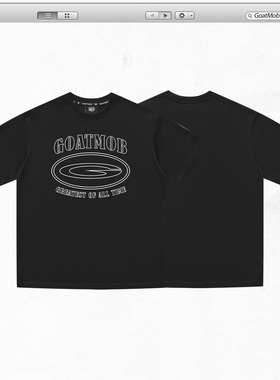 GTB/Ghettobro圆标logo短袖美式男女夏季宽松运动情侣装