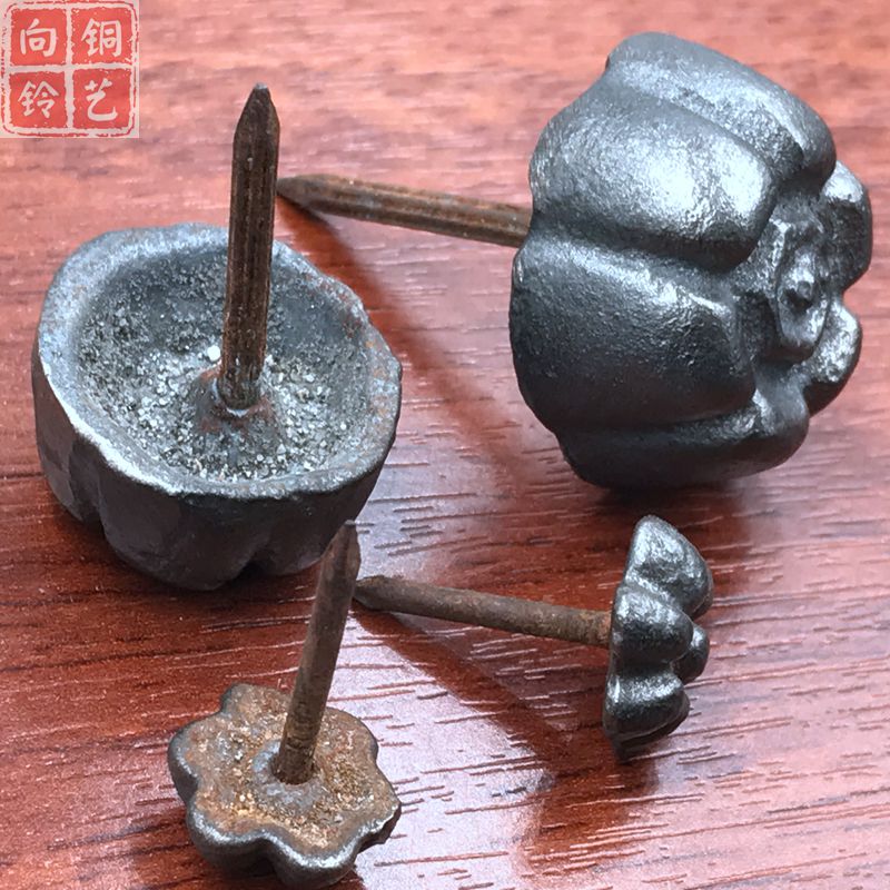 仿古家具铜配件中式大门铸铁梅花钉古典炮钉泡圆钉装饰钉铁钉鼓钉