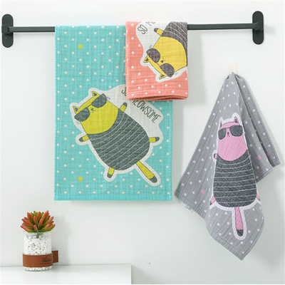 金号纯棉纱布卡通吸水毛巾01KE0145A