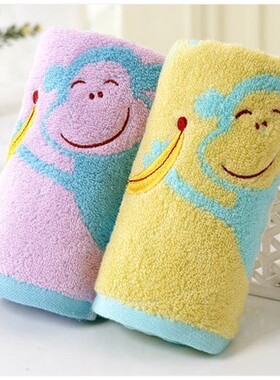 满包邮金号儿童洗脸全棉小毛巾纯棉中童巾卡通T1087