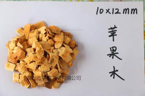 厂家大量销售纯天然烟熏木屑各种材质苹果烧烤碎片颗粒