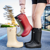 套鞋 束口防水雨靴男女中筒防漏耐磨防灌户外钓鱼洗车劳保雨鞋 水鞋