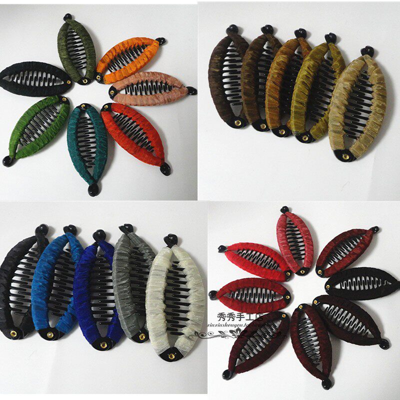 秀秀手工雪纺纱缠布中号扁豆夹竖夹香鱼夹蕉夹